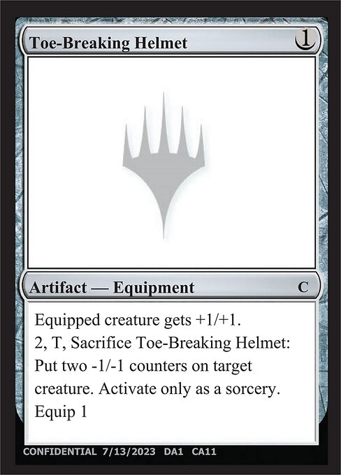 Toe-Breaking Helmet — Unknown Event CA11
