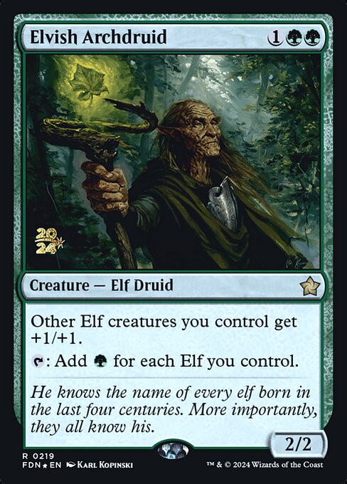 Arqueodruida Elfo — Foundations Promos 219s