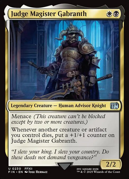 Judge Magister Gabranth — Final Fantasy 230