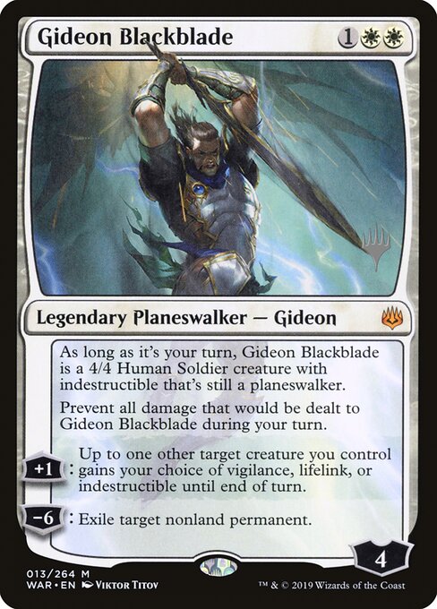 Gideon Lâmina Negra — War of the Spark Promos 13p