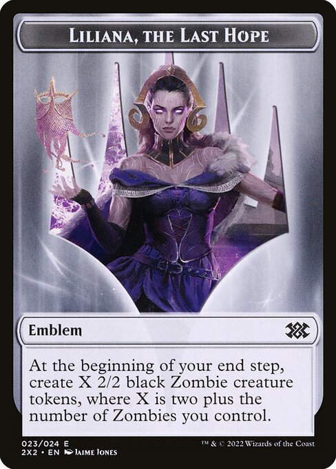 Liliana, the Last Hope Emblem — Double Masters 2022 Tokens 23