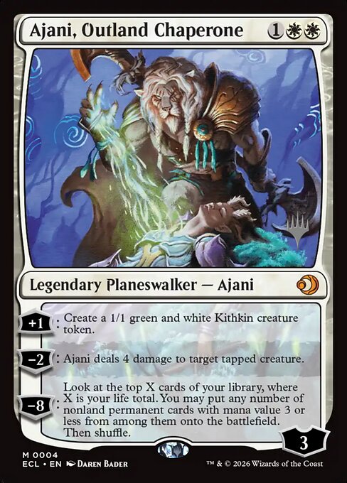Ajani, Outland Chaperone — Lorwyn Eclipsed Promos 4p