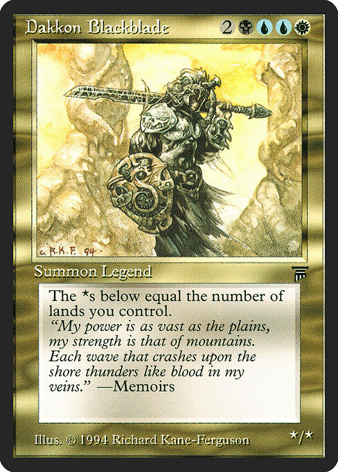 Dakkon Blackblade — Legends 225