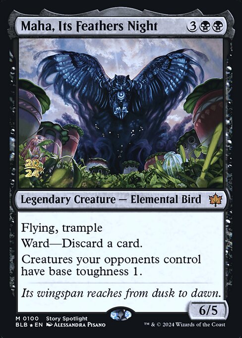Maha, Its Feathers Night — Bloomburrow Promos 100s
