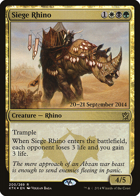 Rinoceronte de Cerco — Khans of Tarkir Promos 200s