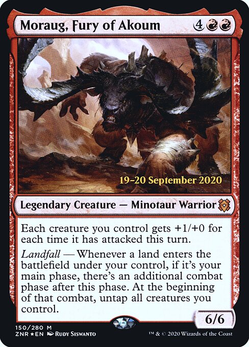 Moraug, Fúria de Akoum — Zendikar Rising Promos 150s