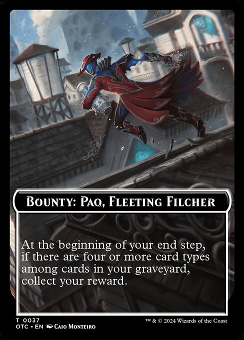 Bounty: Paq, Fleeting Filcher — Outlaws of Thunder Junction Commander Tokens 37