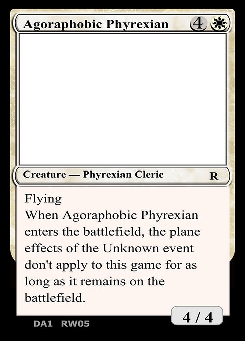 Agoraphobic Phyrexian — Unknown Event RW05a