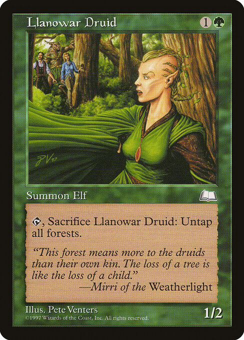 Druida de Llanowar — Weatherlight 133