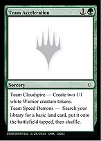 Team Acceleration — Unknown Event UG02