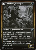 Zelador de Cemitério Devotado // Zelador de Almas Finado — Innistrad: Double Feature 218