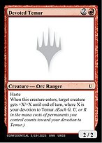 Devoted Temur — Unknown Event UR03