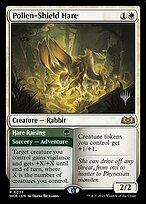 Lebre do Escudo Polínico // Criação de Lebres — Wilds of Eldraine Promos 233p