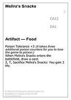 Melira's Snacks — Unknown Event CA12