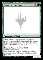 Garruk's Lost Wolf // Hey, Has Anyone Seen Garruk? — Unknown Event CG03a