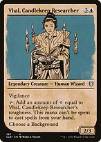 Vhal, Pesquisadora de Forte da Vela — Commander Legends: Battle for Baldur's Gate 387