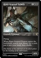 Demônio das Cicatrizes Rúnicas — Commander Masters 521