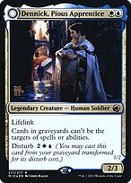 Dennick, Aprendiz Pio // Dennick, Aparição Pia — Innistrad: Midnight Hunt Promos 217s