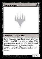 Devoted Abzan — Unknown Event UB01