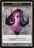 Liliana of the Dark Realms Emblem — Magic 2013 Tokens 11