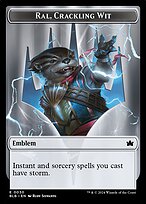 Ral, Crackling Wit Emblem — Bloomburrow Tokens 30