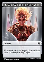 Chandra, Torch of Defiance Emblem — Commander Masters Tokens 79