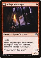 Mensageira da Aldeia // Intrusa do Nascer da Lua — Shadows over Innistrad 190