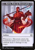 Koth, Fire of Resistance Emblem — Phyrexia: All Will Be One Tokens 13