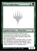 Retto, Family Racer — Unknown Event RG02
