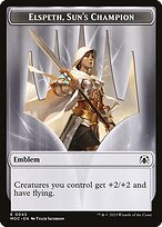 Elspeth, Sun's Champion Emblem — March of the Machine Commander Tokens 43