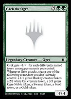 Grek the Ogre — Unknown Event RG05a