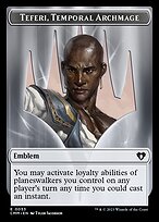 Teferi, Temporal Archmage Emblem — Commander Masters Tokens 53