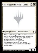 The Keeper of Favorite Cards — Unknown Event RW90c