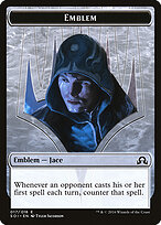 Jace, Unraveler of Secrets Emblem — Shadows over Innistrad Tokens 17