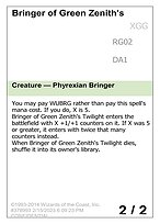 Bringer of Green Zenith's Twilight — Unknown Event RG02a