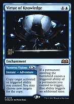 Virtude do Conhecimento // Visões de Vantreza — Wilds of Eldraine Promos 76s