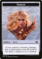 Serra the Benevolent Emblem — Modern Horizons Tokens 20