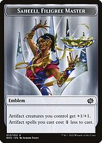 Saheeli, Filigree Master Emblem — The Brothers' War Tokens 12