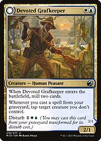 Zelador de Cemitério Devotado // Zelador de Almas Finado — Innistrad: Midnight Hunt 218