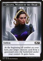 Liliana, Waker of the Dead Emblem — Core Set 2021 Tokens 18