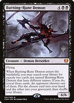Demônio da Runa Ardente — Kaldheim Promos 81p