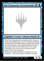The Commander Recommender — Unknown Event RU05d