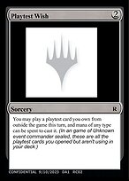 Playtest Wish — Unknown Event RC02