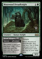 Cavaleiro do Pavor de Bosquemusgo // Sussurros do Pavor — Wilds of Eldraine Promos 231p