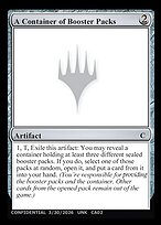 A Container of Booster Packs — Unknown Event CA02
