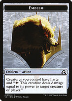 Arlinn, Embraced by the Moon Emblem — Shadows over Innistrad Tokens 18