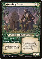 Entalhador de Pontegaren // Poder do Escudo — Throne of Eldraine 298