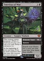 Emeritus of Woe // Demonic Tutor — Secrets of Strixhaven Promos 80p