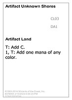 Artifact Unknown Shores — Unknown Event CL03a