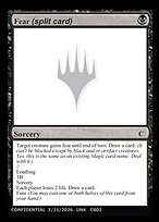 Fear (split card) // Loathing — Unknown Event CB02c